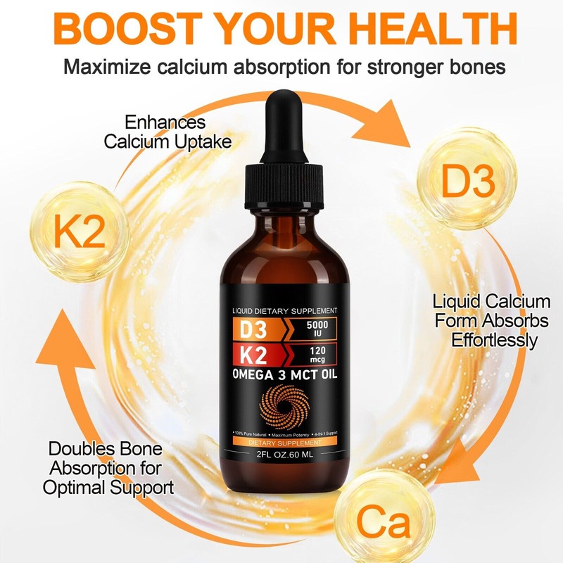 Maani Essence Liquid Vitamin D3 K2 5000 iu & 120