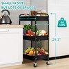 ZOES HOMEWARE 3 Tier Rolling Cart, Metal Utility Cart with
