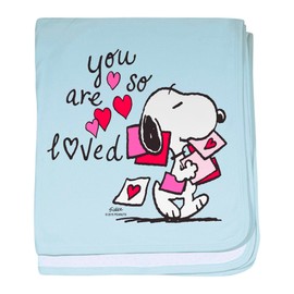CafePress Snoopy You are So Loved Baby Blanket, Super Soft Newborn Swaddle