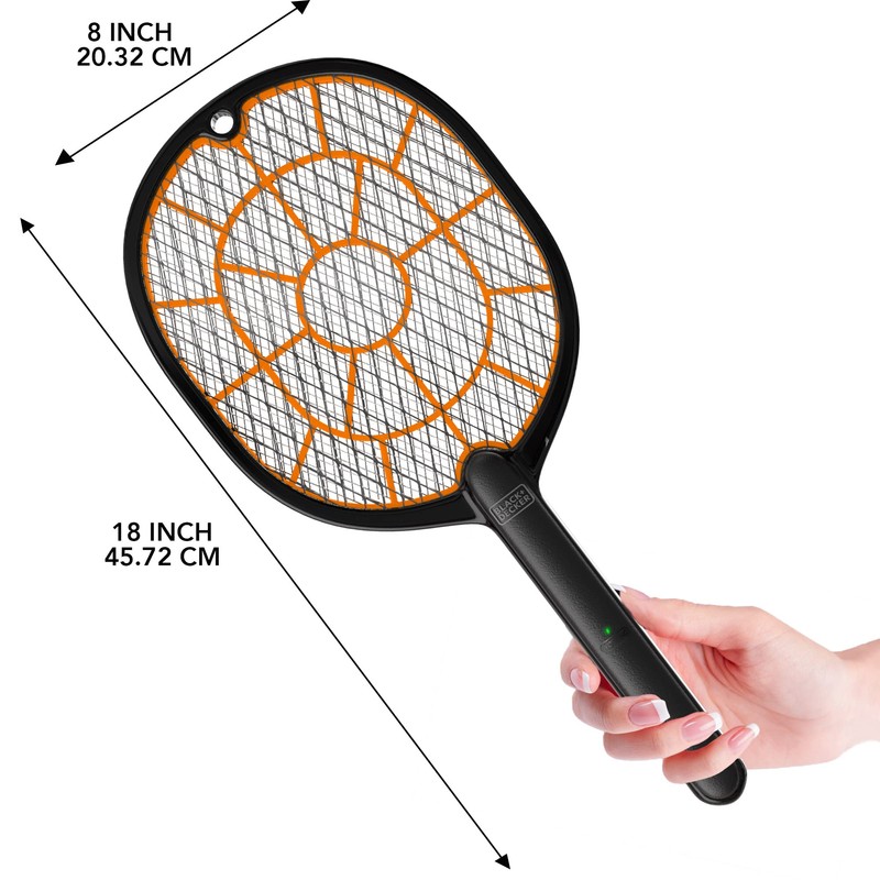 Bug Zapper Racket – Electric Fly Swatter for Gnats, Mosquitoes,