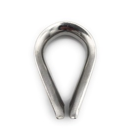 AISI316 INOX Stainless Steel Thimble 4 mm Pack of 20 (Choice of Sizes: 2 3 4 5 6 8 10 mm) AISI316 Stainless Steel Thimble (4 mm [Pack of 20])