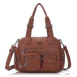 Angel Kiss Large Purses for Women Multi Pocket Hobo Handbag Ladies Tote Satchel Bag Soft Leather Shoulder Bag