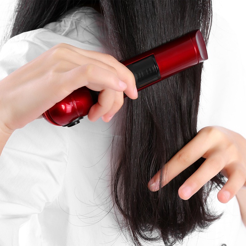 Mini Rechargeable Cordless Hair Curler & Straightener Hair Ironing Device