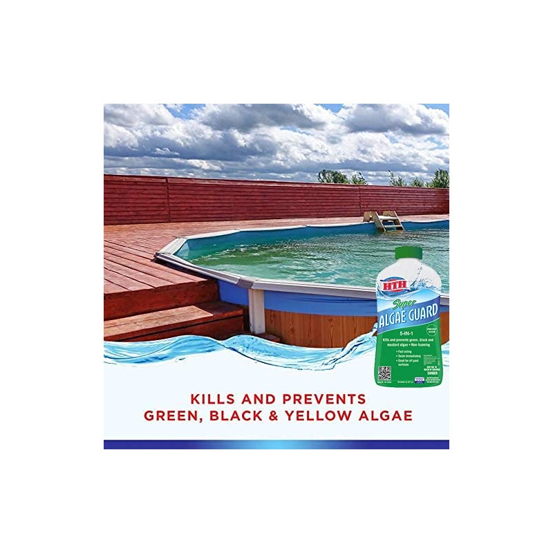 HTH 67032 Super Algae Guard Swimming Pool Algaecide Cleanser, 1