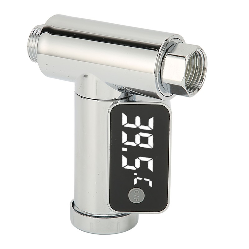 LED Display Water Shower Thermometer Rotatable Screen Waterproof Easy to