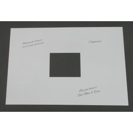 24x36 White Signature and Autograph Picture Mat for 8x10 Picture. Weddings, Baby Showers, Reunions, Events