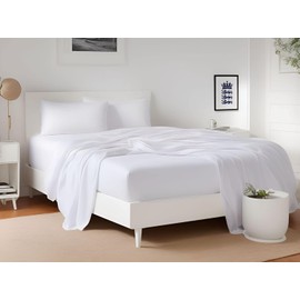 LivinEase Classic Fitted Sheet (White, Double (Pack of 5))