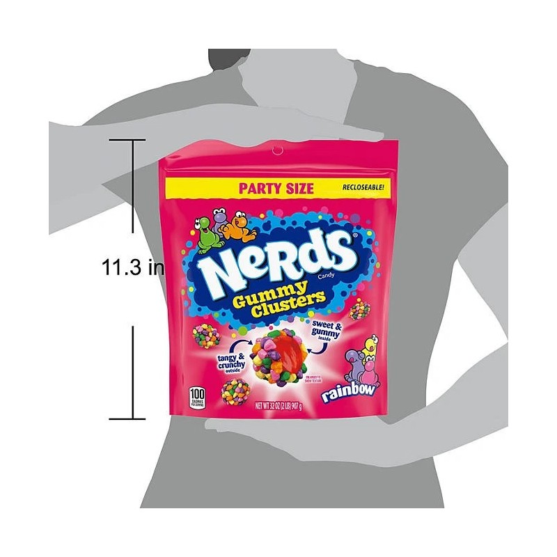 Nerds Gummy Clusters, Party Size, 32 oz.