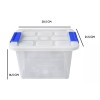 Alica Caja Organizadora De Plástico Transparente 6l Tapa 2 Piezas