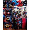 HAPPARTY Wrestling Theme Block Boxes 30x30CM Centerpieces 4PCS for Birthday