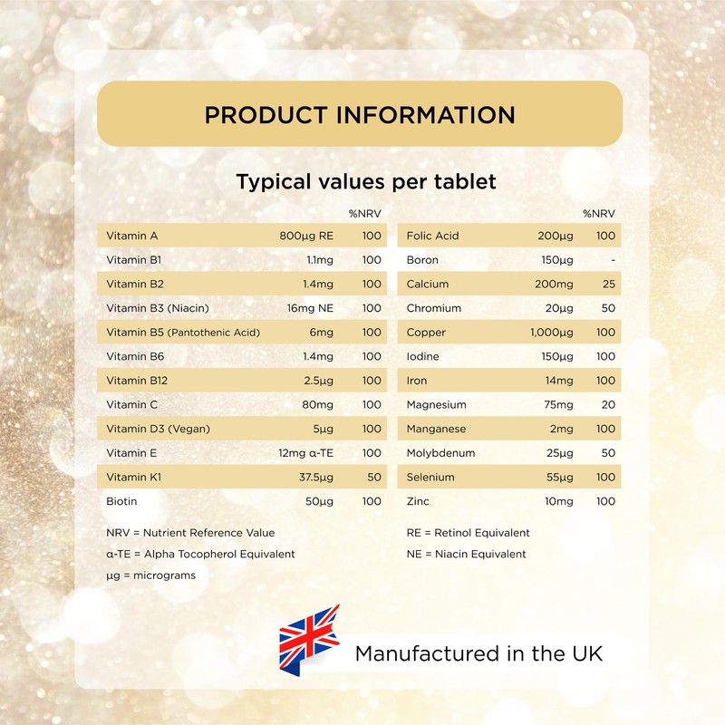 Healthspan Multivitamin Gold (90 Tablets) | A-Z Formulation | Wellbeing