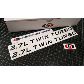 2.7L Twin Turbo Decal Ecoboost Hood Stickers Select Color: (Matte Black, 0.75" x 11.5")