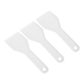 Alipis Plastic Ice Scraper, White Cleaning Refrigerator Frost Scraper Set, Ergonomic Design for Refrigerator Window Kitchen Gadgets, 3PCS