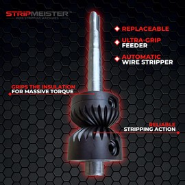 StripMeister E350x/E500 Pro Ultra-Grip Feeder Replacement - Feeder & Shaft Assembly Replacement for StripMeister's E350x/E500 Pro Wire Stripper Machine