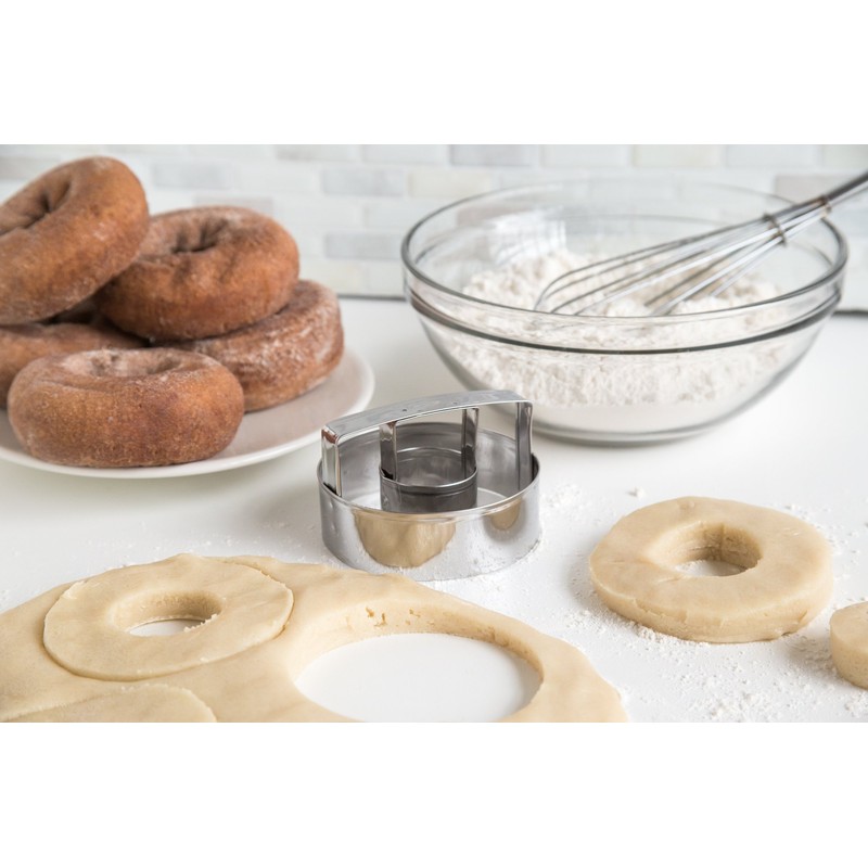 Fox Run Donut Cutter, Tin-Plated Steel, 3-Inch