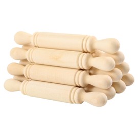 10 Pcs Mini Rolling Pin, Small Size Rolling Pins Wooden Handle, Wooden Rolling Pin for DIY Clay/Baking/Decor 14 cm