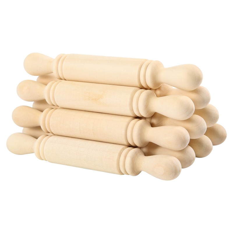 10 Pcs Mini Rolling Pin, Small Size Rolling Pins Wooden
