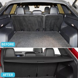AceRide Retractable Cargo Cover Compatible with VW Volkswagen Atlas Cross Sport 2020-2025 - Trunk Shielding Security Shade and Privacy Screen, Canvas