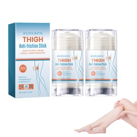 KUIRUNRX® Anti Chafing Stick, 2 Pieces Anti Friction Thigh Cream, Anti Wound Rubbing Stick for Running Thigh Rubbing and Forearm Heel Protection