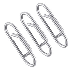 Alwonder 50PCS Fishing Power Speed Clips, High Strength Stainless Steel Speed Clip for Fishing Lure Quick Change, Freshwater Saltwater Crankbait Popper Lures Quick Snap Connector Tackle-50LB