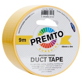 Premier Stationery Premto Multi-Purpose Tape Perfect for a Variety of Arts and Crafts Projects 48mm x 9m Beautiful Sunshine Colour