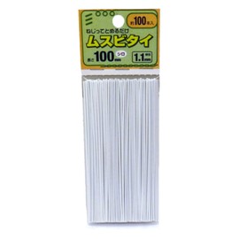 Yawata Screw Musubitai (Cut Wire), White, Wire Diameter x Length 0.04 x 5.9 inches (1.1 x 150 mm), 80 Pieces