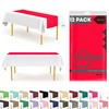 Red 12 Pack Premium Disposable Plastic Table Runner 14 x