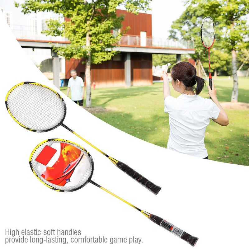 1 Pair High strength Sport Badminton Racket Durable Aluminium Alloy