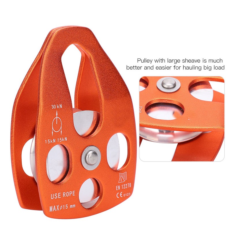 30KN Large Single Pulley Bearing Sheave Sliding Side Plate for