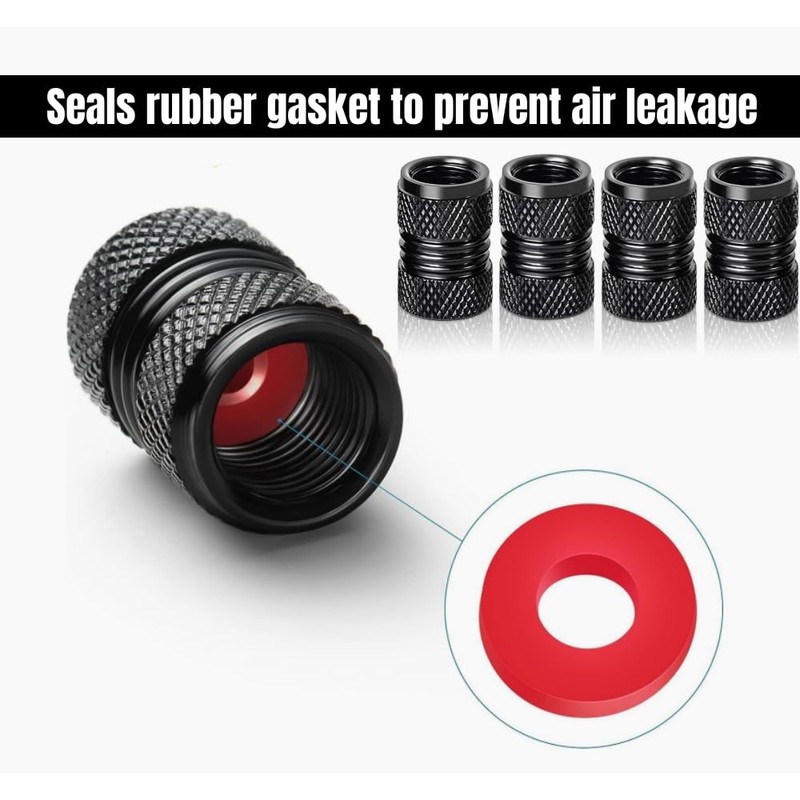 QZXIAOGU Metal Tire Valve Stem Cap Covers RS Emblem Air