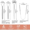 4 Piezas Limpiador de Lengua de Acero Inoxidable, con Estuche