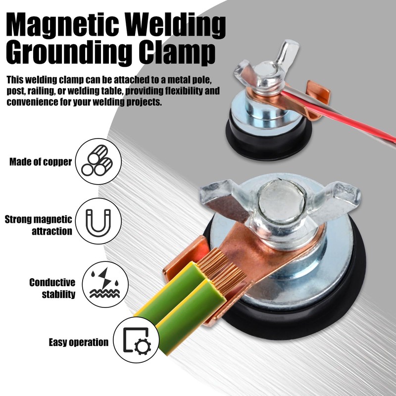 1pcs Welding Magnetic Grounding Clamp, Adjustable Magnet Welding Support Clamp