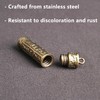 1 Pcs Pocket Pill Case Portable Brass Pill Box with