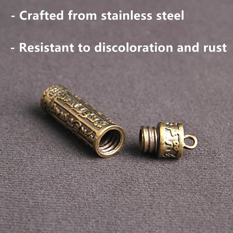 1 Pcs Pocket Pill Case Portable Brass Pill Box with