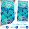 OFKAFEZV Microfibre Beach Towel, Turtle Beach Towel, 75 x 150
