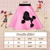 Toulite 7 Pcs Kid's 50s Costume Girl Poodle Skirt Polka
