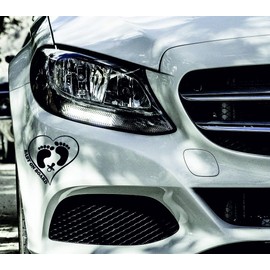 Geschenkschilder Baby on Board Sticker - Funny Cute Safety Caution Decal Sign Dummy for Car Windows and Bumpers Weatherproof Attention Children 12 x 11 cm