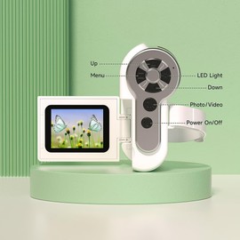 Dcorn Microscope for Kids, [3-in-1] 1000X Handheld Microscope with 2" LCD Screen Portable Mini Microscope for Kids 3-12, PC Compatible, 32GB TF Card Included, Great Educational Tool