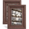 GraduationMall 4x6 Wooden Picture Frames,Real Glass,Wall or Tabletop Display Photo