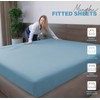ACRALI HOME Double Fitted Sheet 40cm/16in Deep Fitted Sheets Double