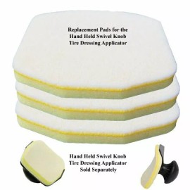 Discount Car Care Products Hand Held Swivel Knob Tire Dressing Applicator Replacement Pads (3 Pack)