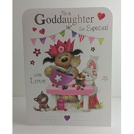 Jonny Javelin. To a Goddaughter so Special , Happy Birthday. Greeting Cards.