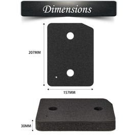 Pack of 2 Filters for Miele 9164761 Dryer Heat Pump Dryer Fine Coarse 207 x 157 x 30 mm Sponge Filter Mat Condenser Dryer Lint Filter Foam Filter Sponge