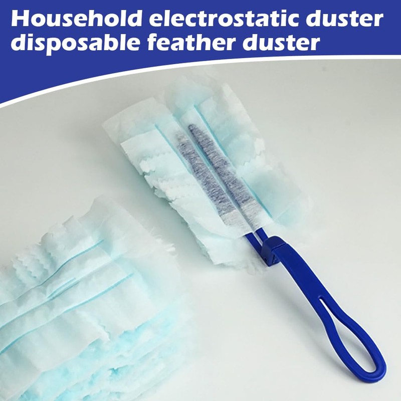 21 Pcs Flash Duster Refills, Disposable Fluffy Dust Magnet Heads,