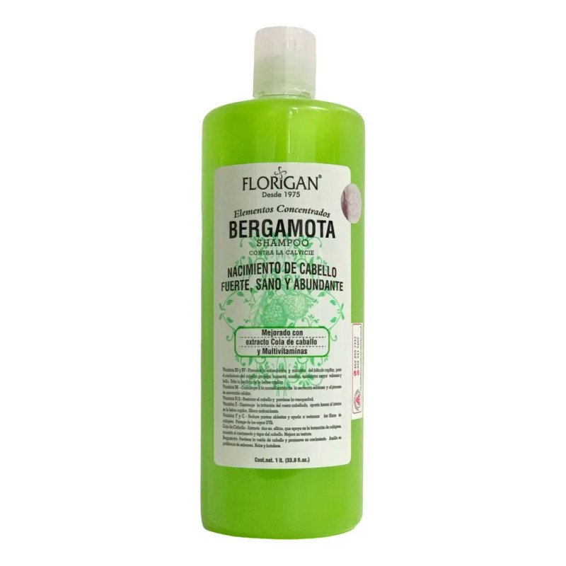 Shampoo De Bergamota, Cola De Caballo Florigan 1 Lt