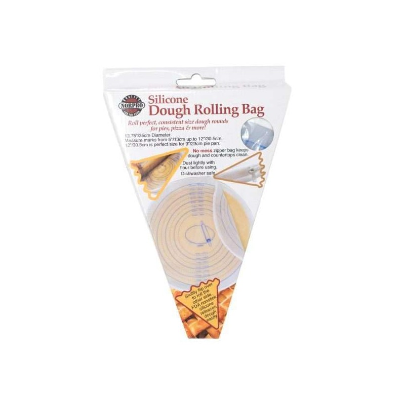 Norpro Silicone Pie Crust Dough Rolling Bag, Non-Stick Mess Free,