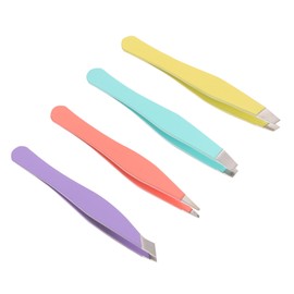 Baluue 4pcs Eco-friendly Eyebrow Tweezers Set Brow Tool Easy to Use for Shaping and Grooming