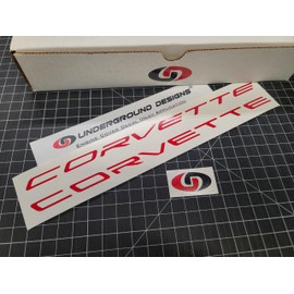 C8 Engine Cover Decals Corvette Accent Sticker Inlays Fits 2020-2025 Stingray 6.2L LT1 LTX (Gloss Red)