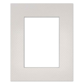 8.5x11 Mat Bevel Cut for 5x6 Photos - Acid Free Golf Ball Texture Precut Matboard With Backing Board and Crystal Clear, Self Seal Photo Mat Bag - For Pictures, Photos, Framing - 4-ply Thickness