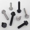 VGBUY M10-1.5 x 30mm Flanged Hex Head Bolts,Class 10.9 Black